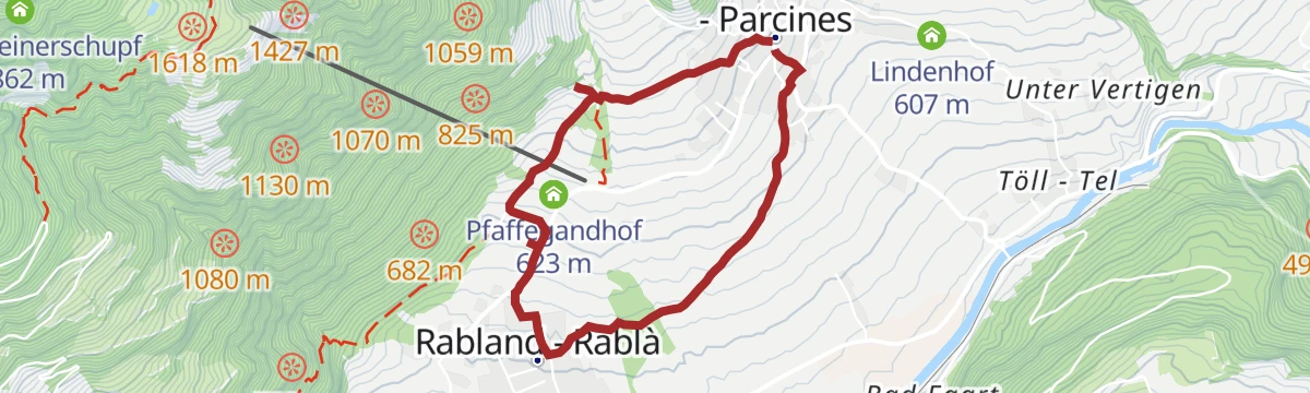 Route map: Passeggiata ad anello dei meleti
